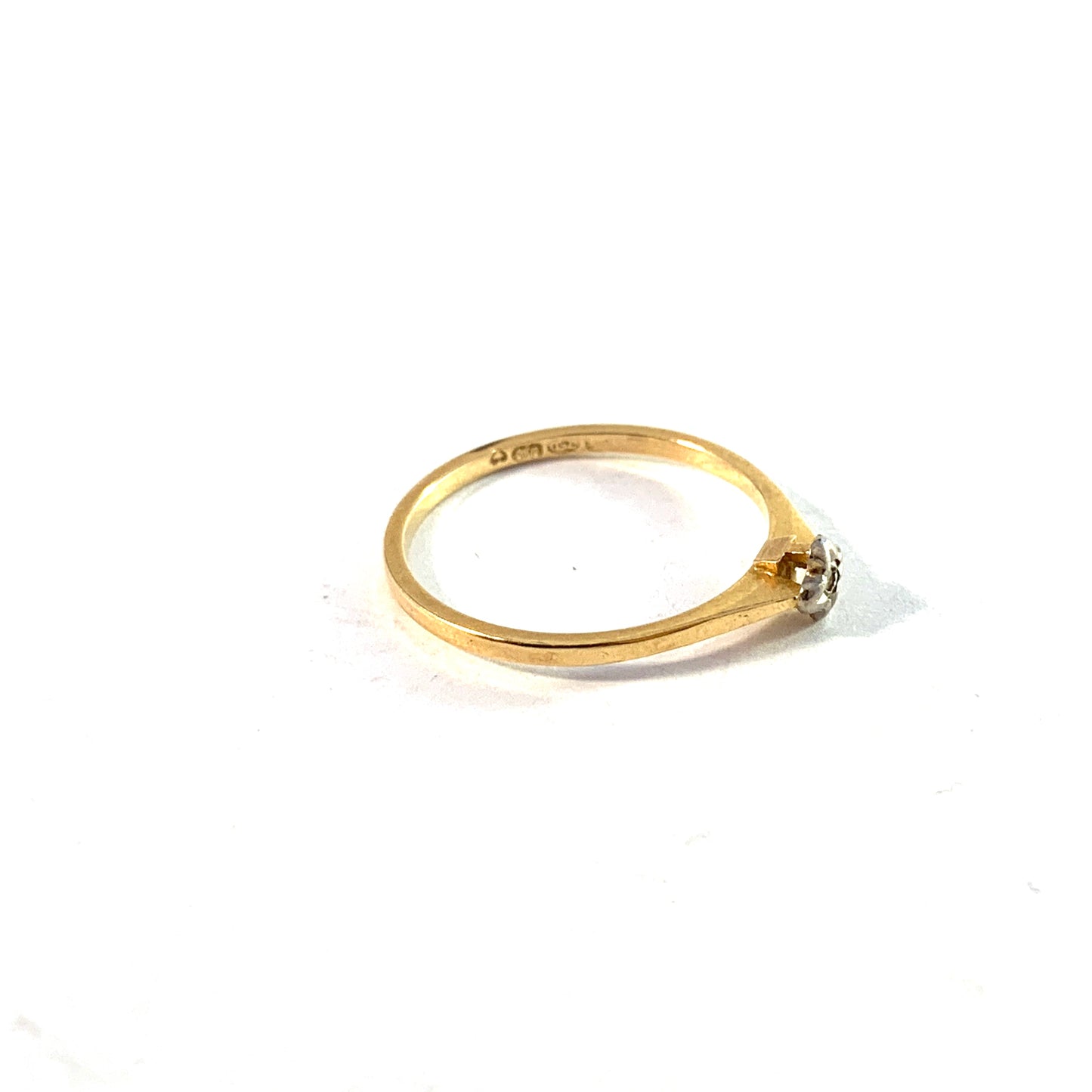 BCK, Finland Vintage 18k Gold Diamond Ring.