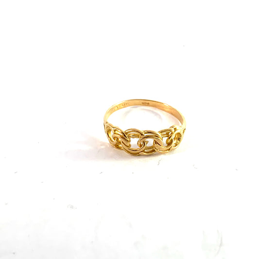 Hedberg, Sweden c 1970s. Vintage 18k Gold Bismarck Ring.