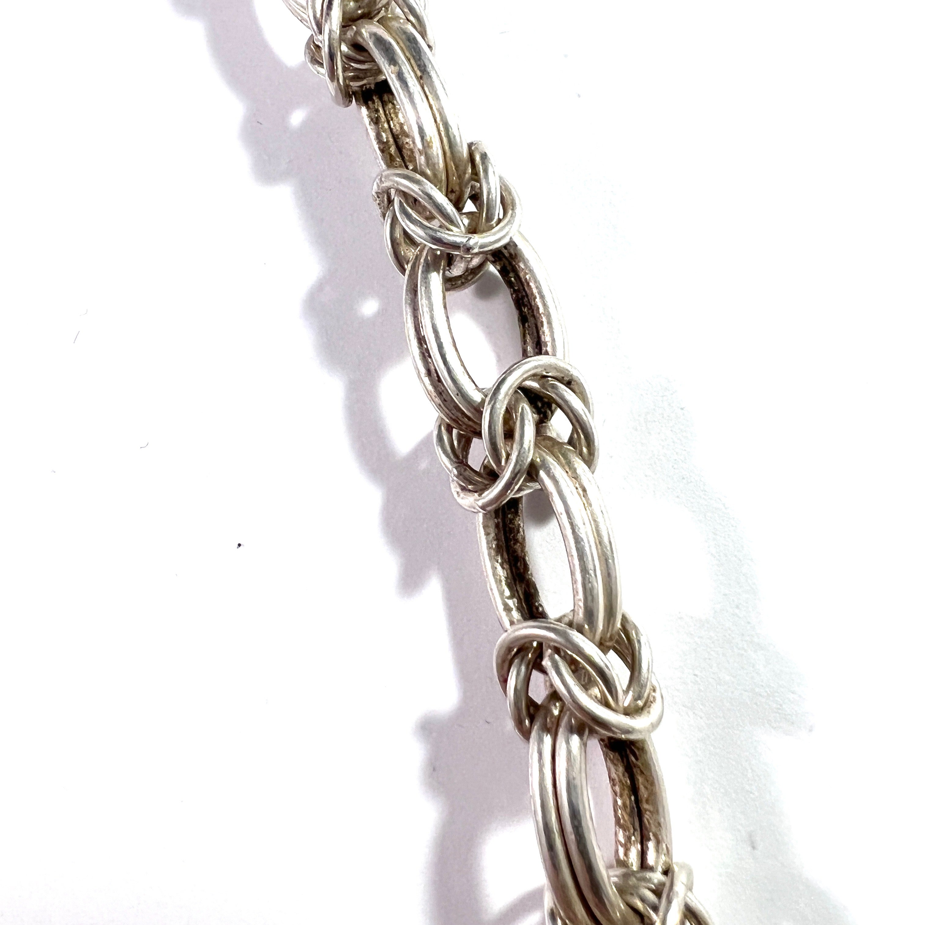 Vintage Chunky Sterling Silver Unisex Necklace.