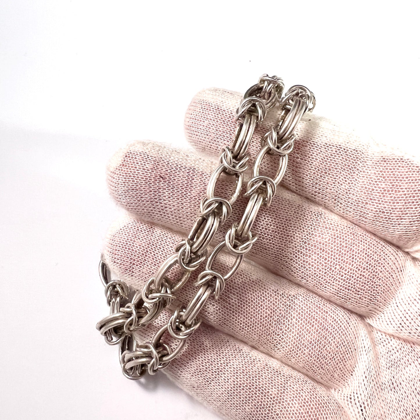 Vintage Chunky Sterling Silver Unisex Necklace.