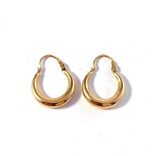 Sweden Vintage Mid Century 18k Gold Earrings.