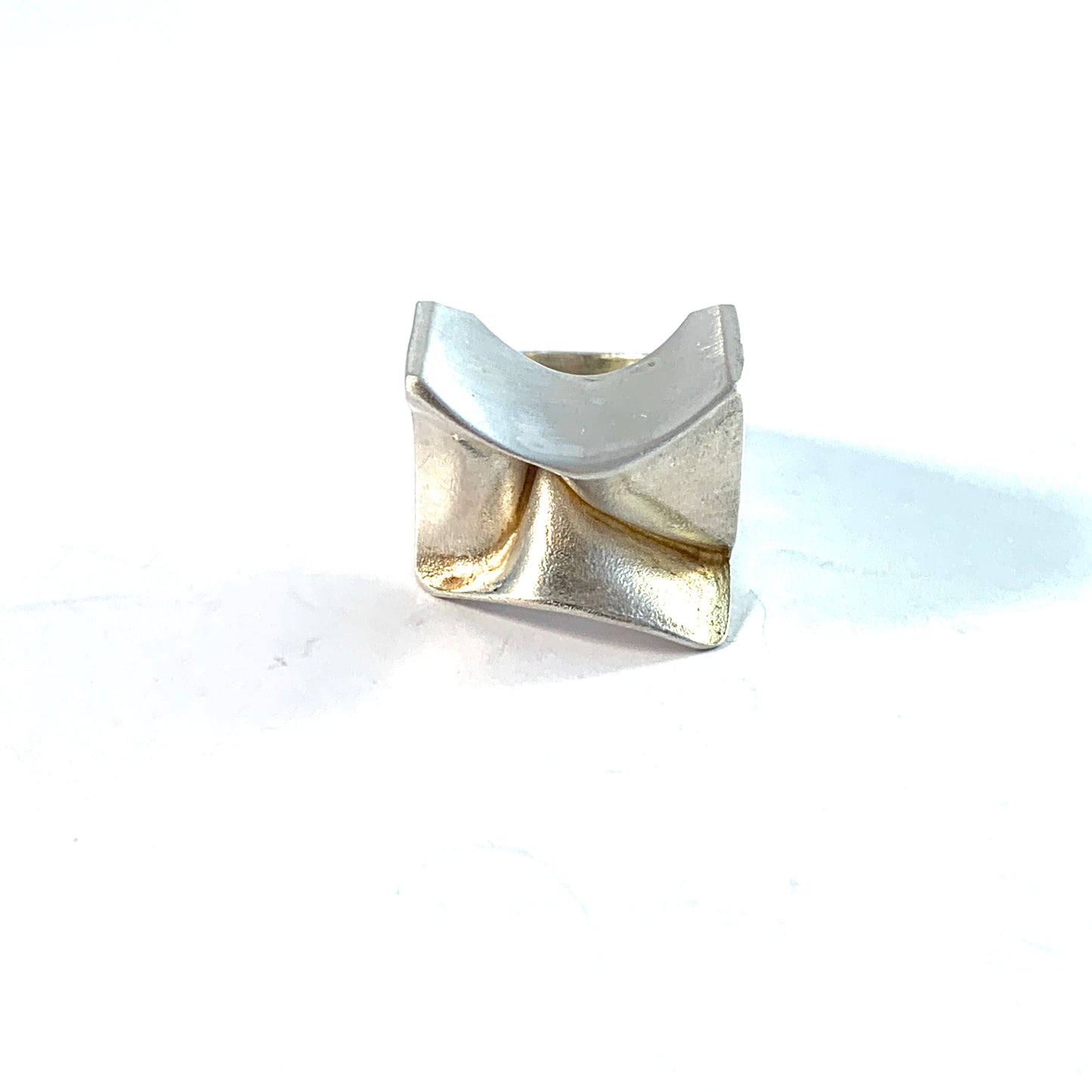 Bjorn Weckstrom for Lapponia, Finland 1975. Bold Sterling Silver Ring. Design: Carina