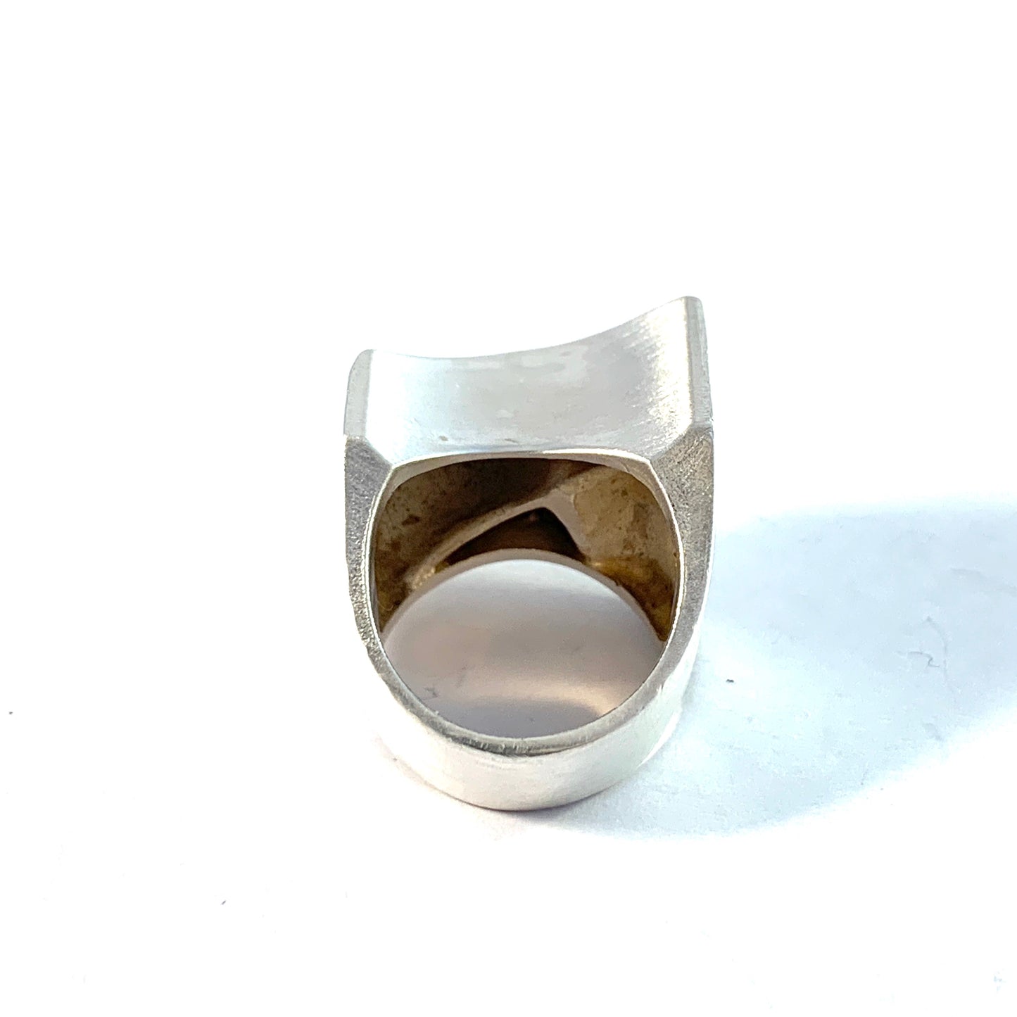 Bjorn Weckstrom for Lapponia, Finland 1975. Bold Sterling Silver Ring. Design: Carina