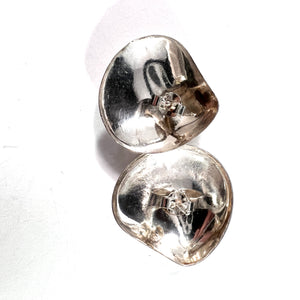 BREV for Uno A Erre, Italy 1970-80s. Sterling Silver Earrings.