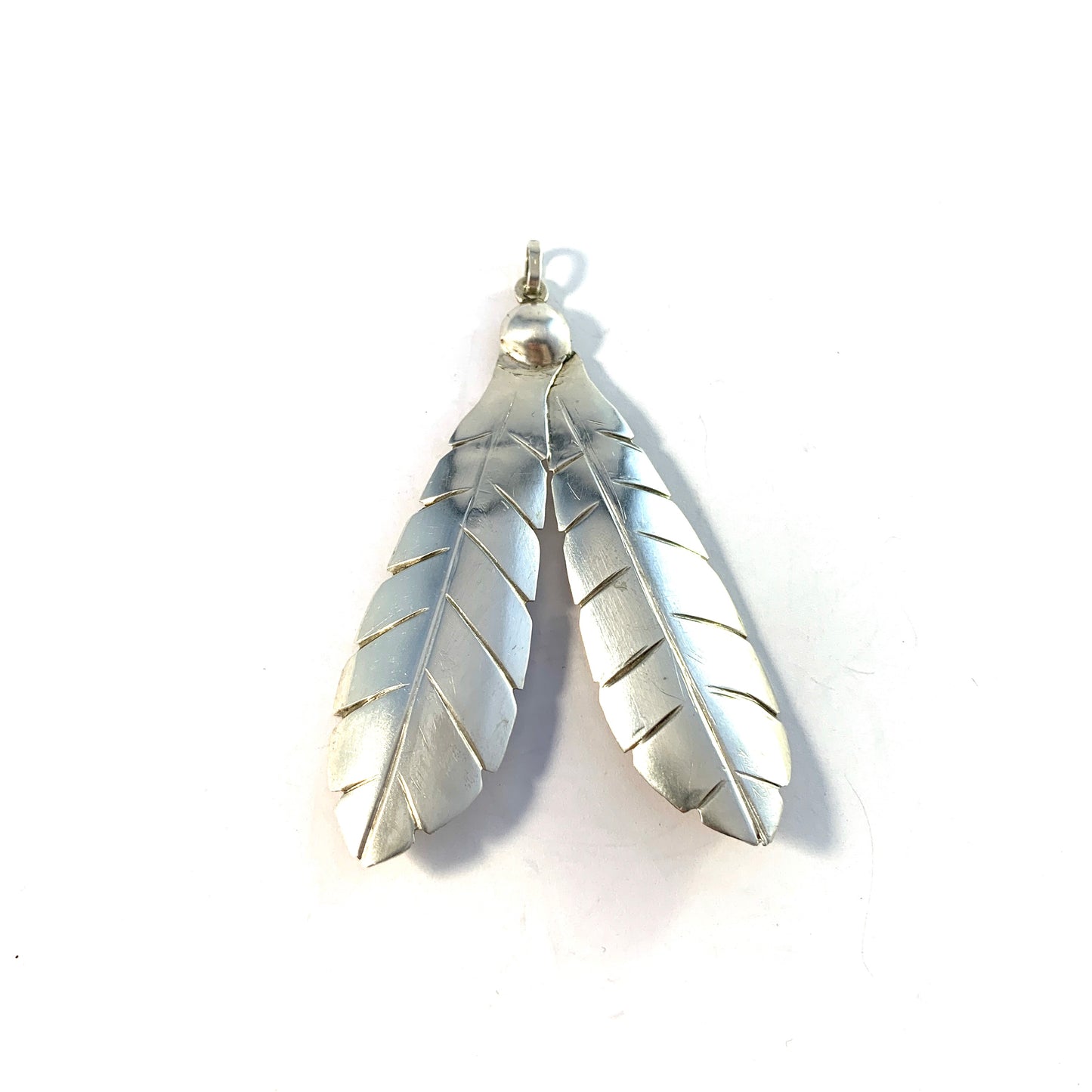 Scandinavia year 1974. Large Solid Silver Pendant.