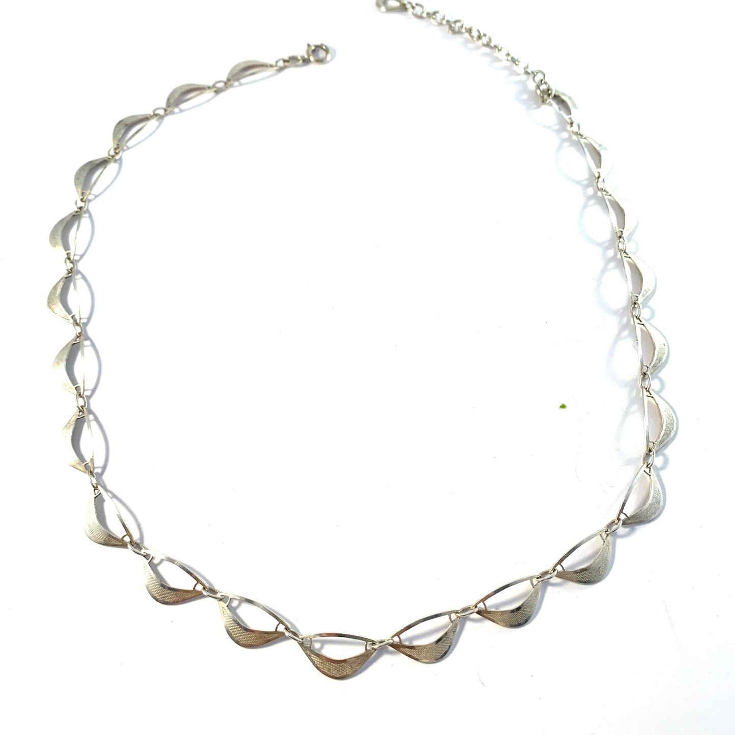 Friedrich Binder, Germany Vintage 1950s Solid Silver Necklace.