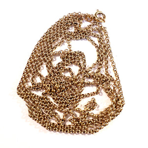 Hjalmar Jonasson, Sweden 1912. Antique 18k Gold 59 inch Longuard Chain Necklace. 18gram