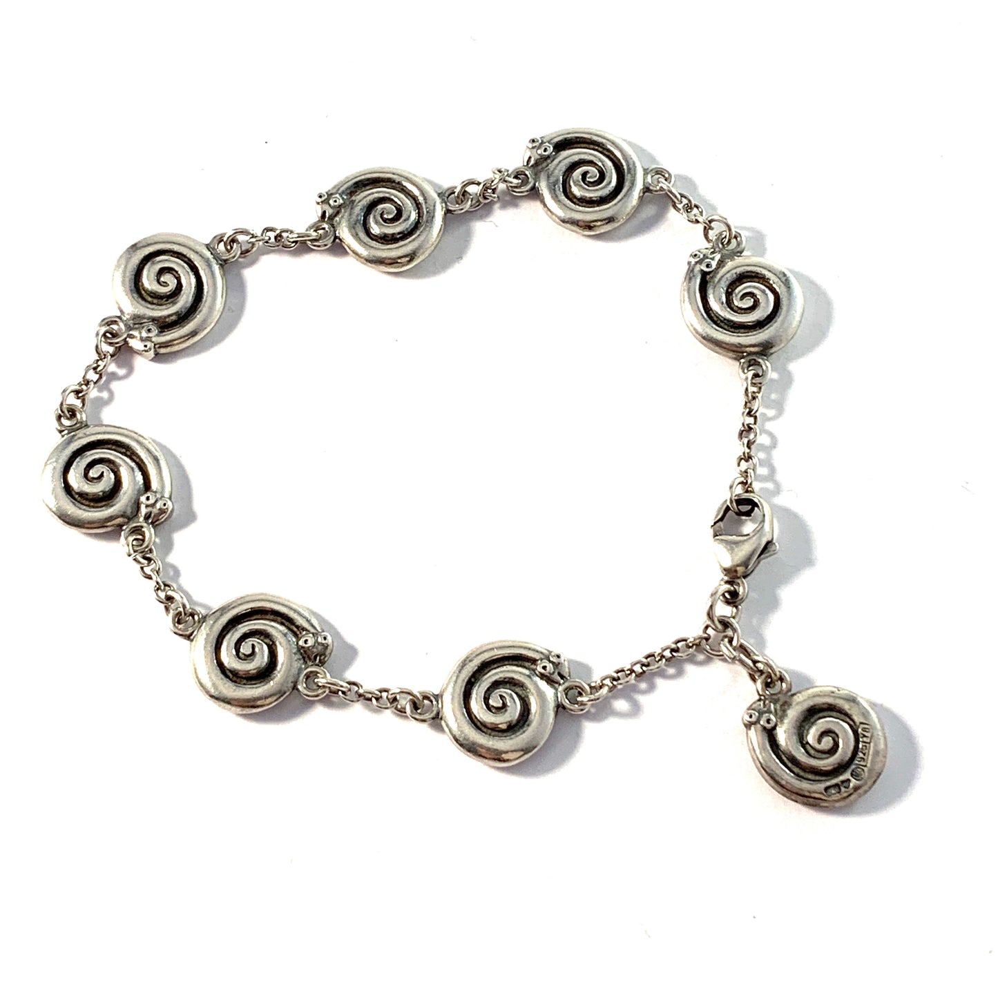 Kalevala Koru, Finland Vintage Sterling Charm Bracelet.