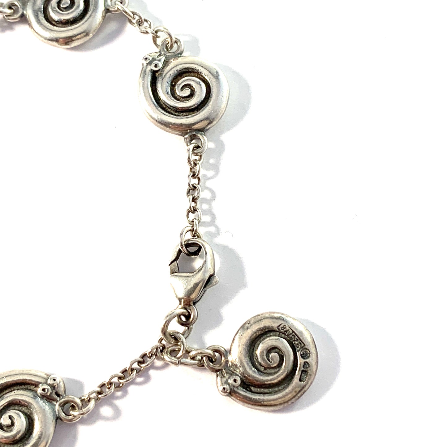 Kalevala Koru, Finland Vintage Sterling Charm Bracelet.