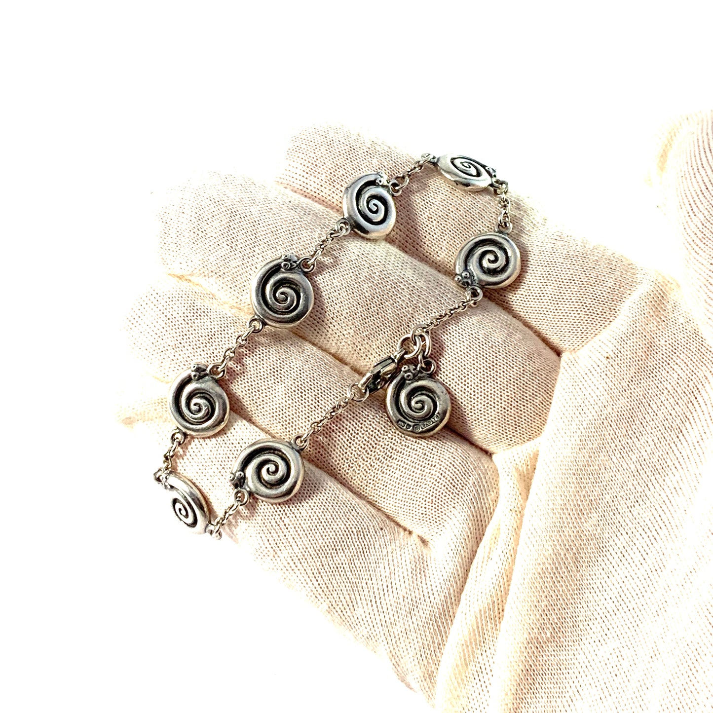 Kalevala Koru, Finland Vintage Sterling Charm Bracelet.