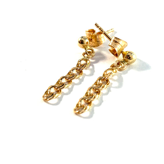 Södermark, Sweden 1960s. Vintage 18k Gold Bismarck Earrings