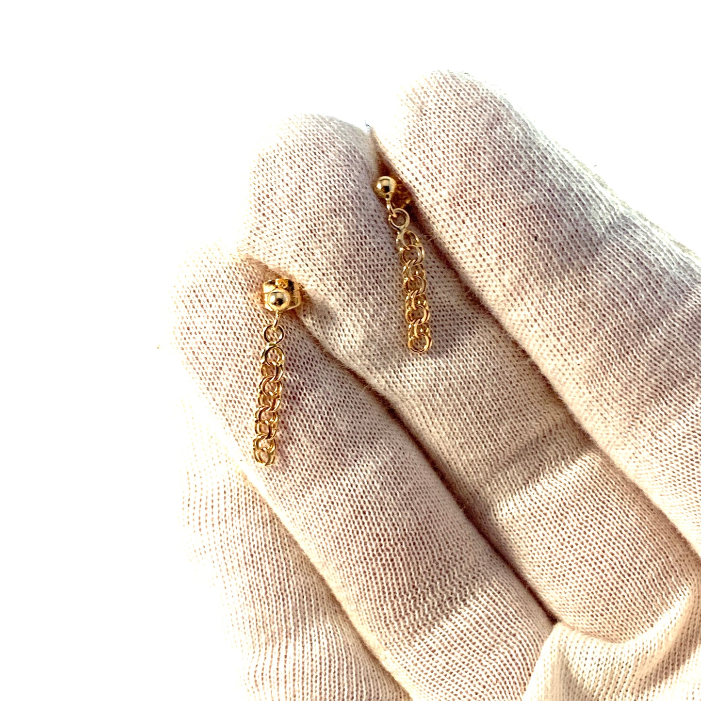 Södermark, Sweden 1960s. Vintage 18k Gold Bismarck Earrings