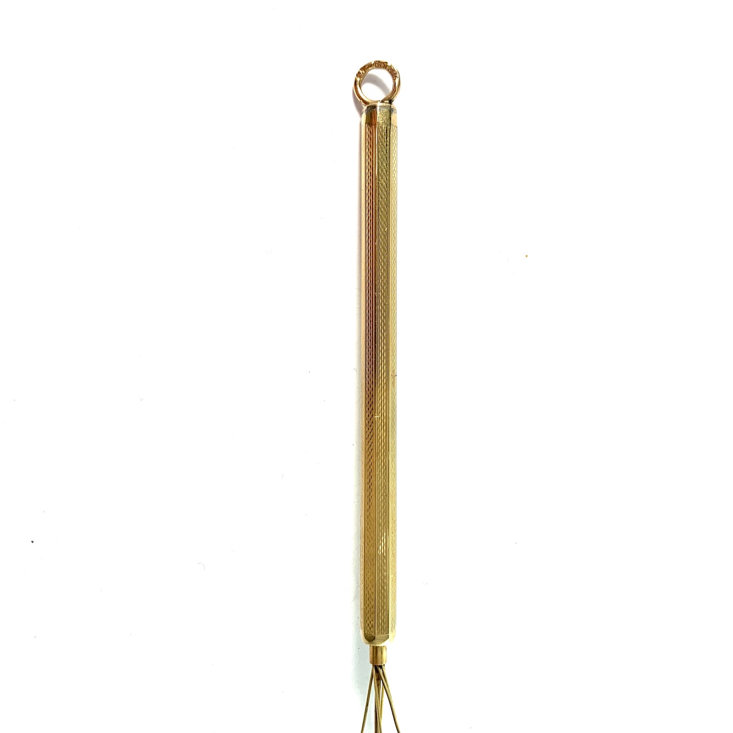 Stockholm, Sweden 1977. Vintage 18k Gold Champagne Stirrer Pendant.