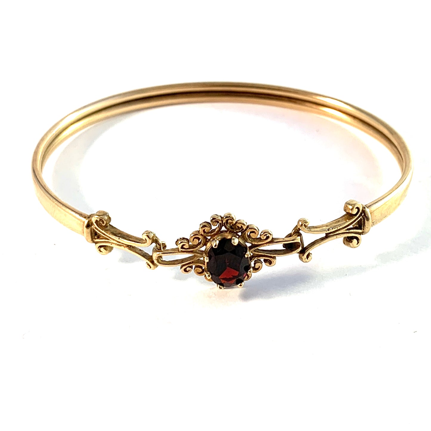 Edwardian Antique 9k Gold Garnet Bracelet.