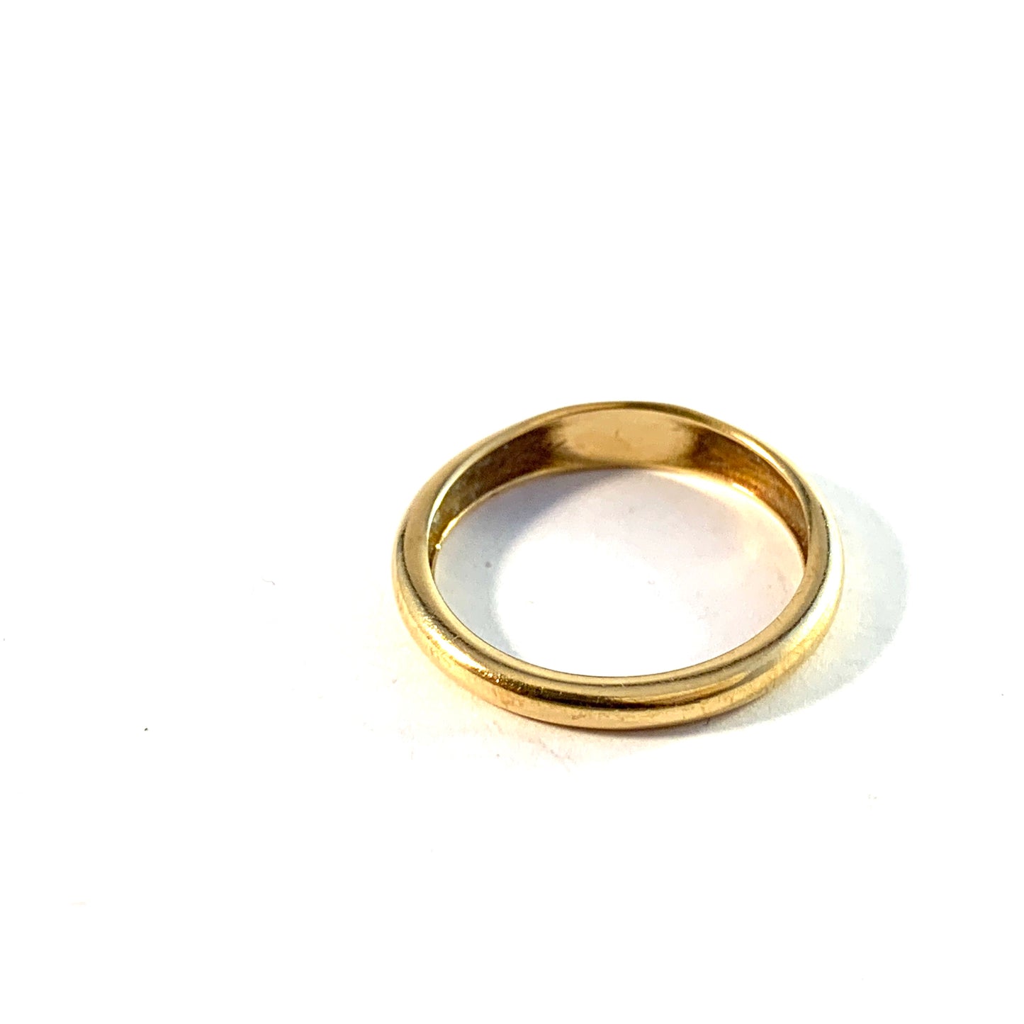 Sweden Antique Victorian 18k Gold Memory Posy Ring.