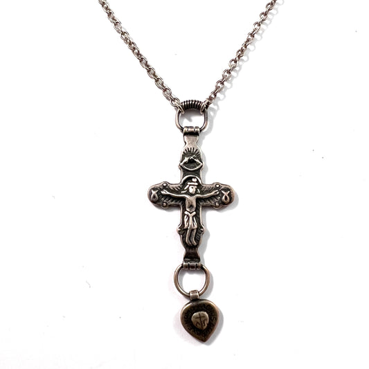 Kalevala Koru, Finland 2003. Sterling Silver Crucifix Pendant Necklace.