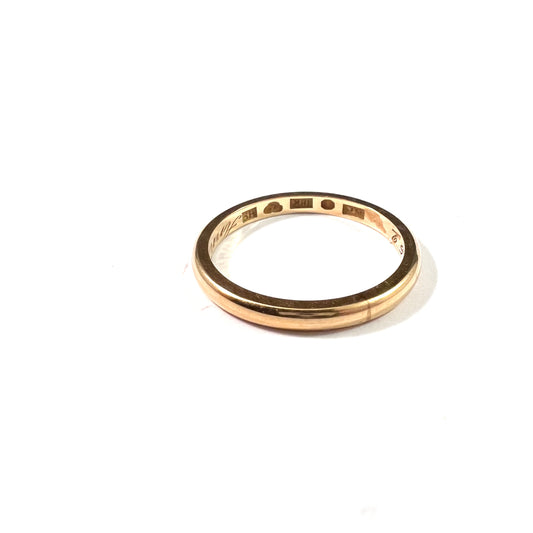 Nordiska Juvelaktiebolaget, Sweden 1952. Vintage 18k Gold Wedding Band Ring.