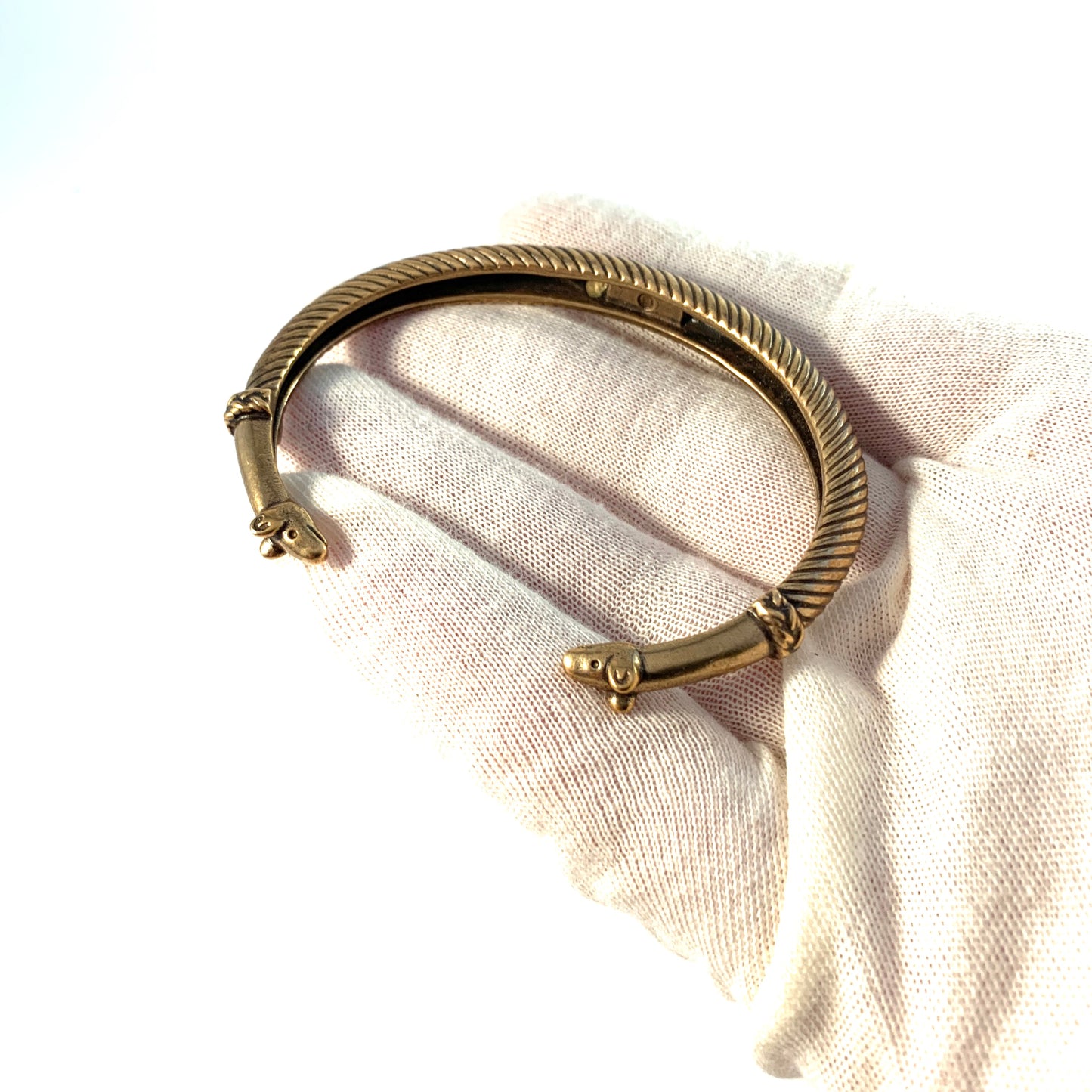 Kalevala Koru, Finland Vintage Bronze Cuff Bracelet. Hirvenpää (Elk)