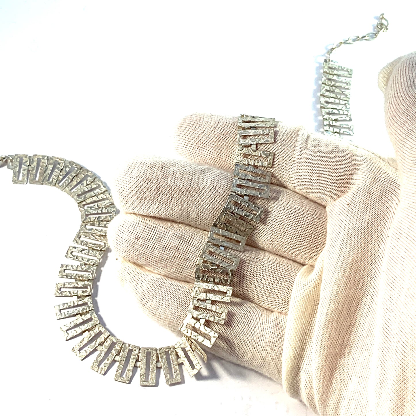 Friedrich Speidel, Germany, 1950-60s Solid 835 Silver Necklace.