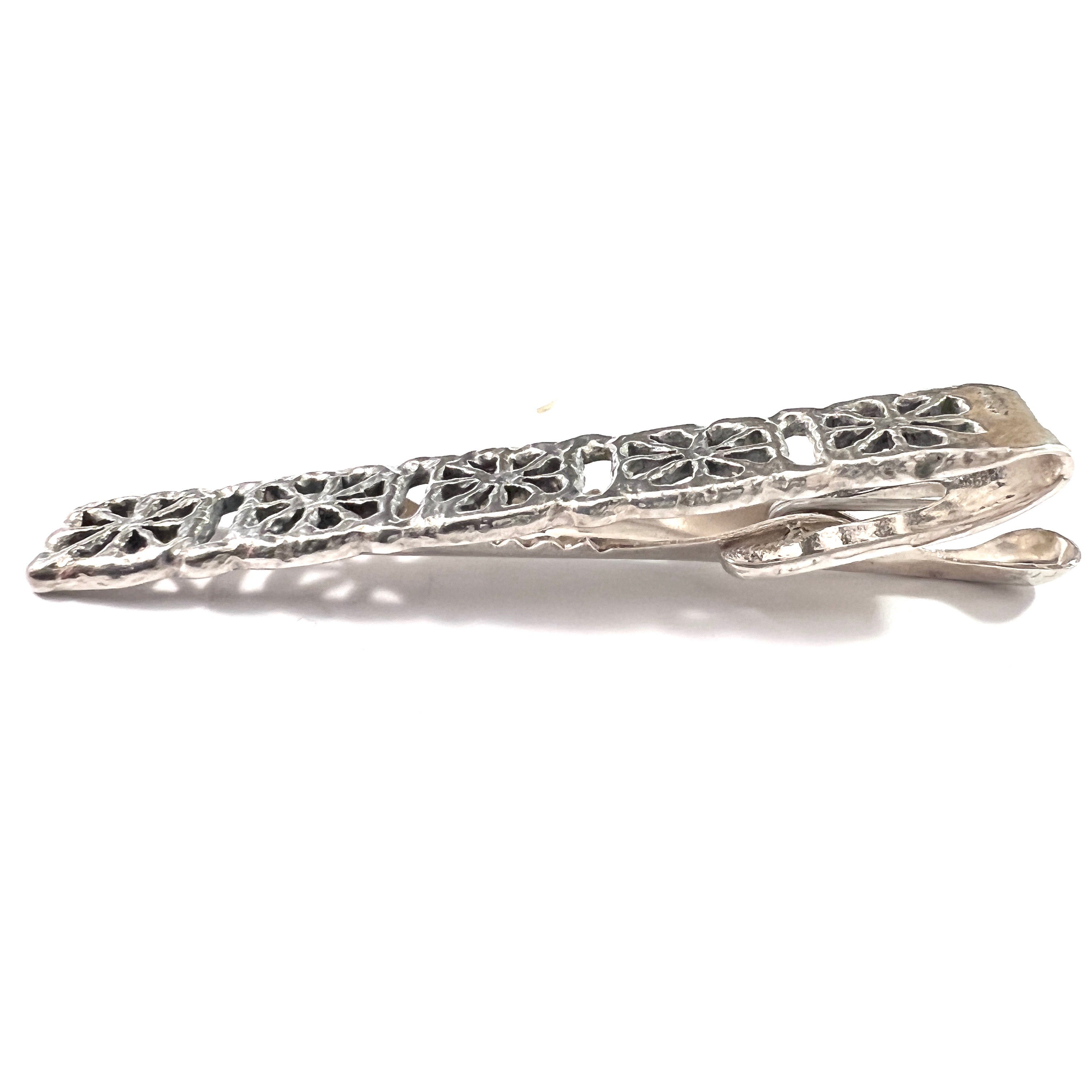 Pentti Sarpaneva for Turun Hopea Finland 1980 Vintage Silver Tie