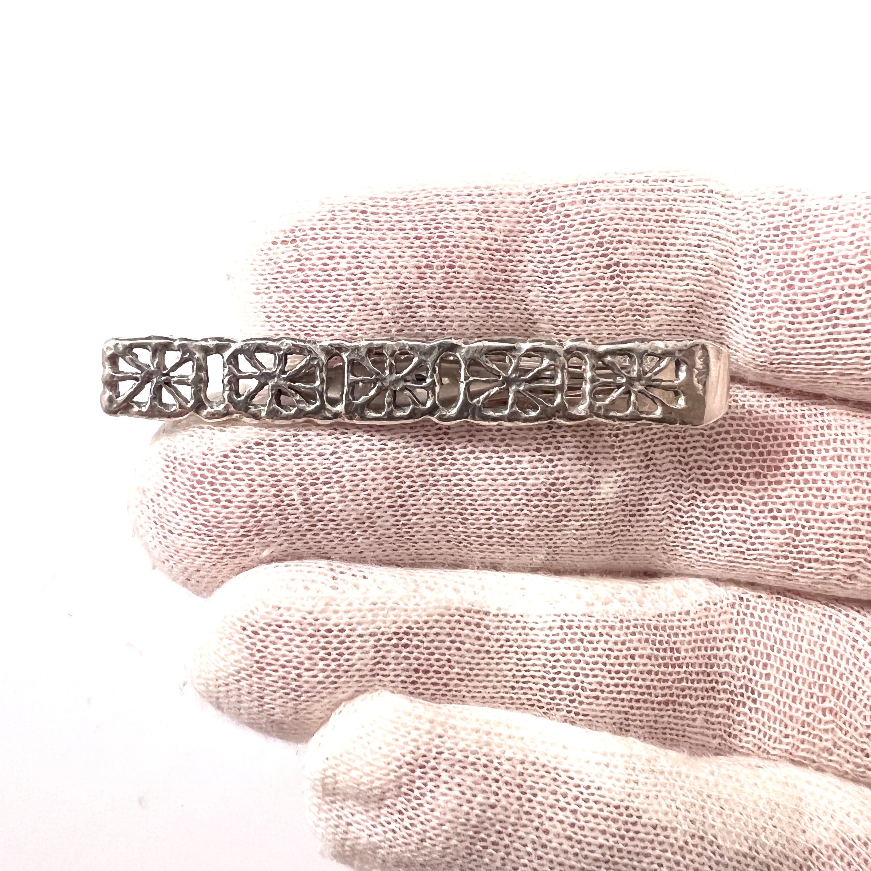 Pentti Sarpaneva for Turun Hopea Finland 1980 Vintage Silver Tie