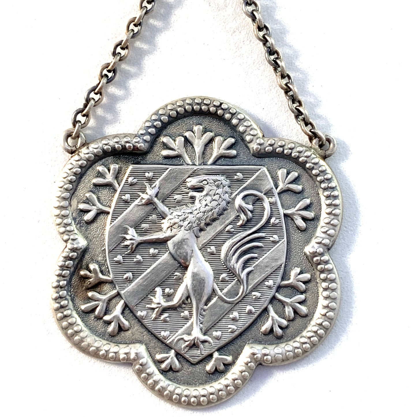A Rylen, Sweden year 1950 Mid Century Sterling Silver Griffin Pendant Unisex Necklace
