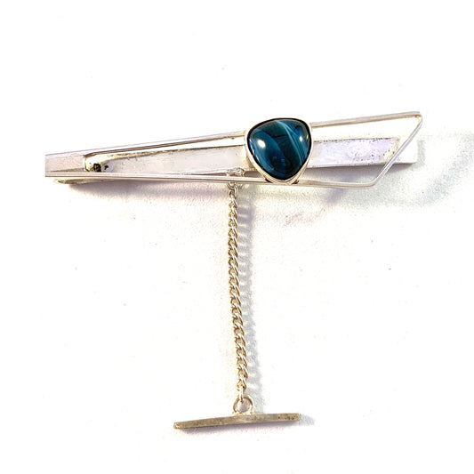 Ove Nordström, Sweden 1967 Sterling Silver Bergslagen-stone Tie Clip