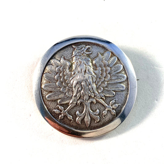 Otto Norrman, Sweden 1912 Antique Solid Silver Eagle Brooch.