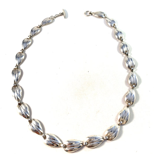 Herman Siersbøl Denmark Mid Century Sterling Silver Necklace.