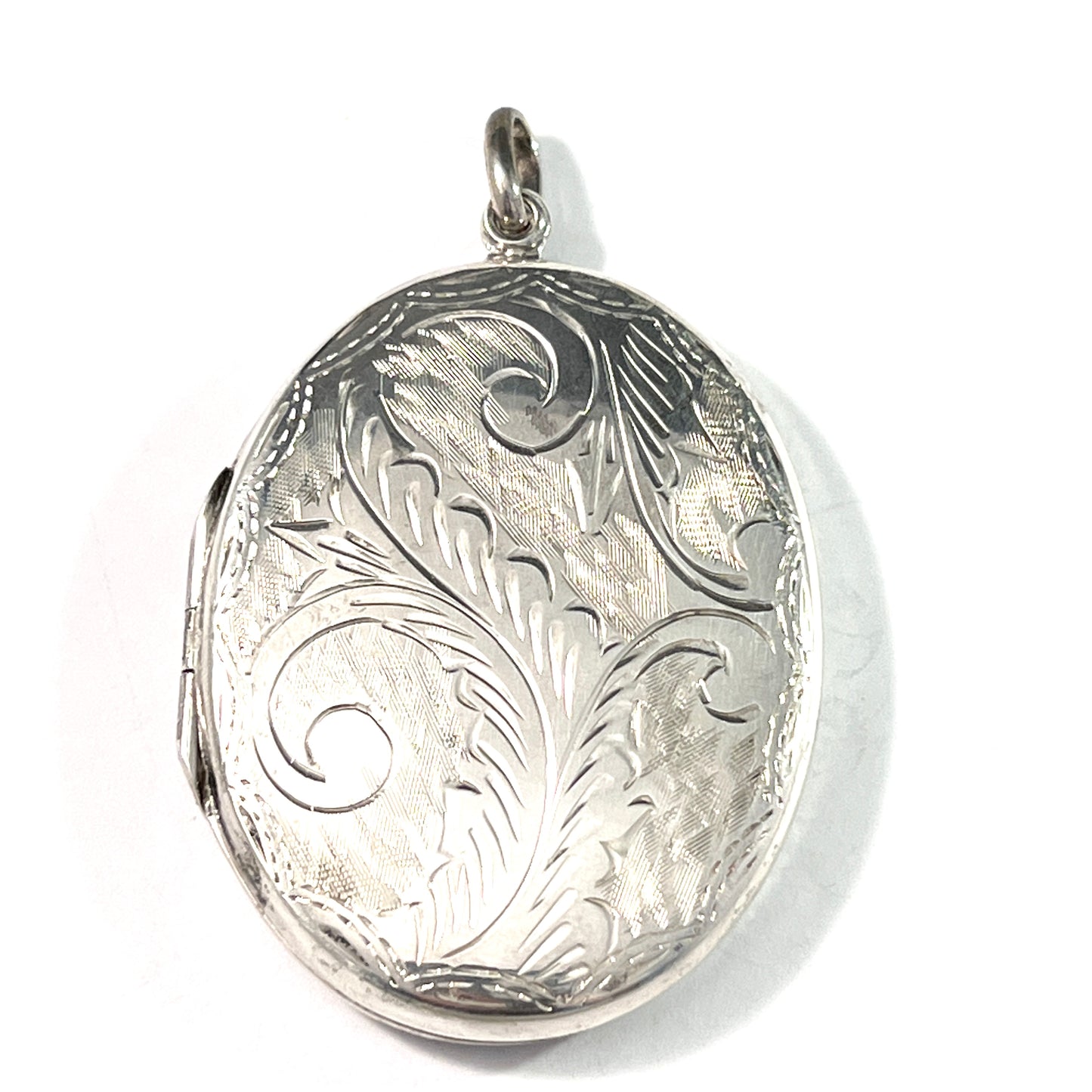 Vintage Sterling Silver Large Locket Pendant.