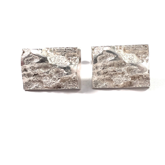 Eino Räsänen, Finland year 1970. Vintage Solid Silver Cufflinks.