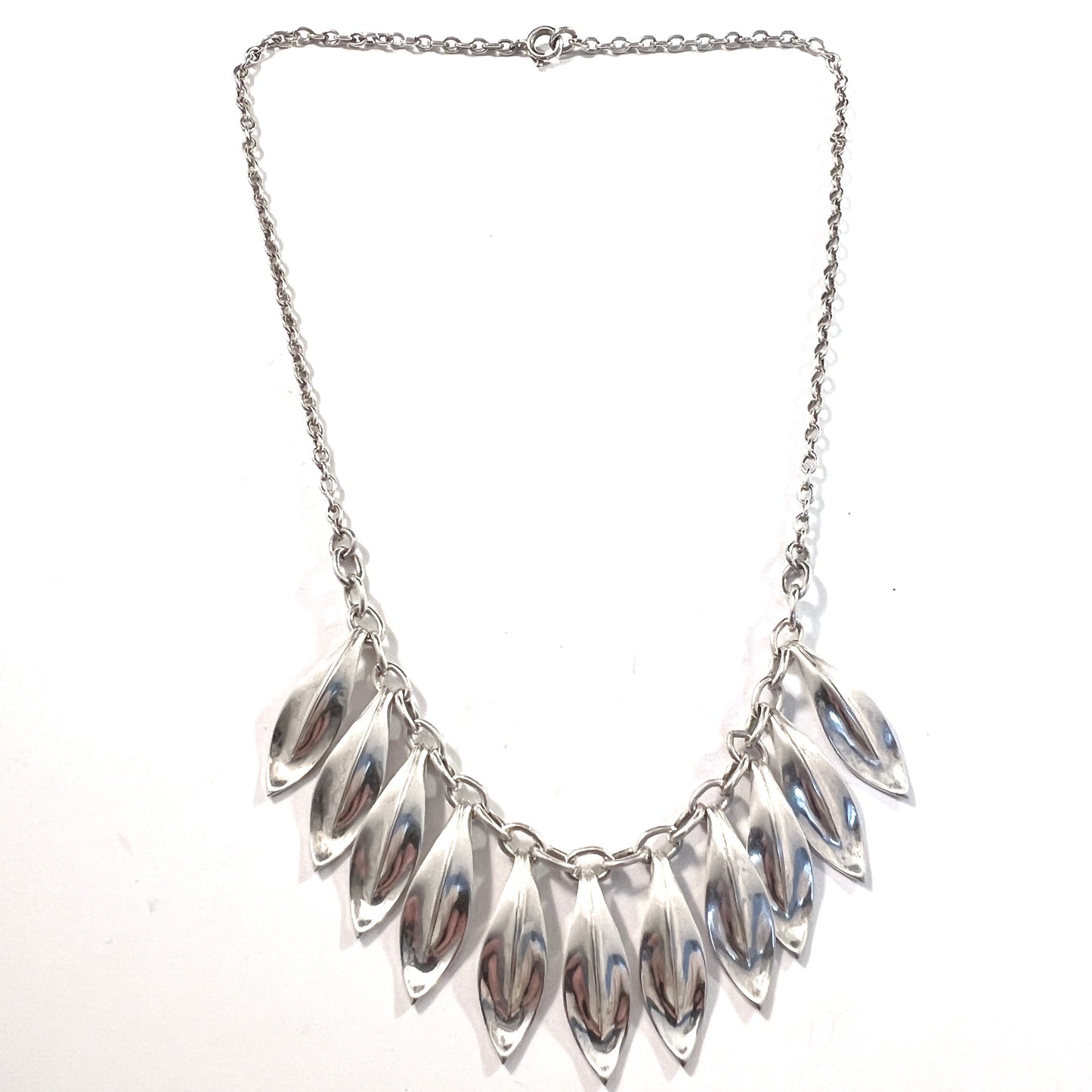 Sweden, Vintage c 1950s. Solid Silver Necklace.