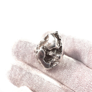 Denmark 1960-70s. Chunky 24.7gram Modernist Brutalist Silver Ring. Makers' Mark.