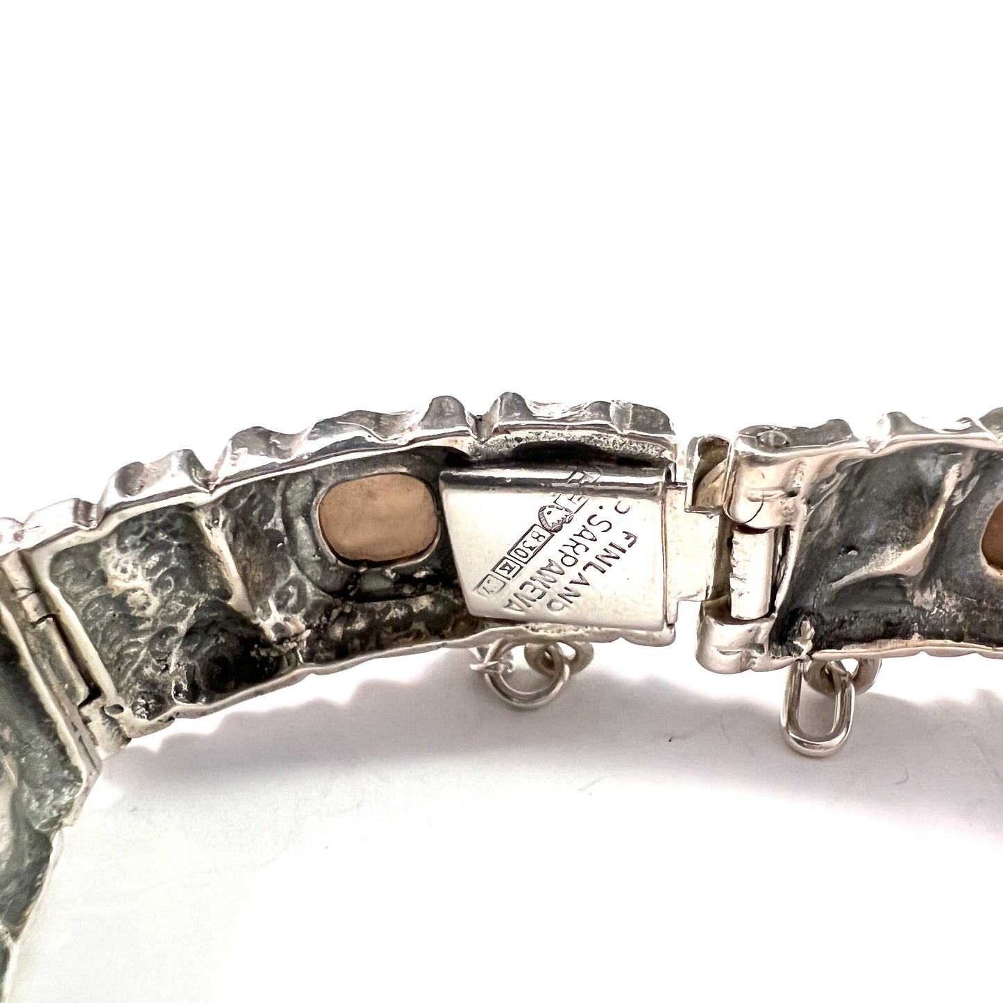 Pentti Sarpaneva for Turun Hopea Finland 1973. Vintage Silver Quartz Bracelet. Signed.