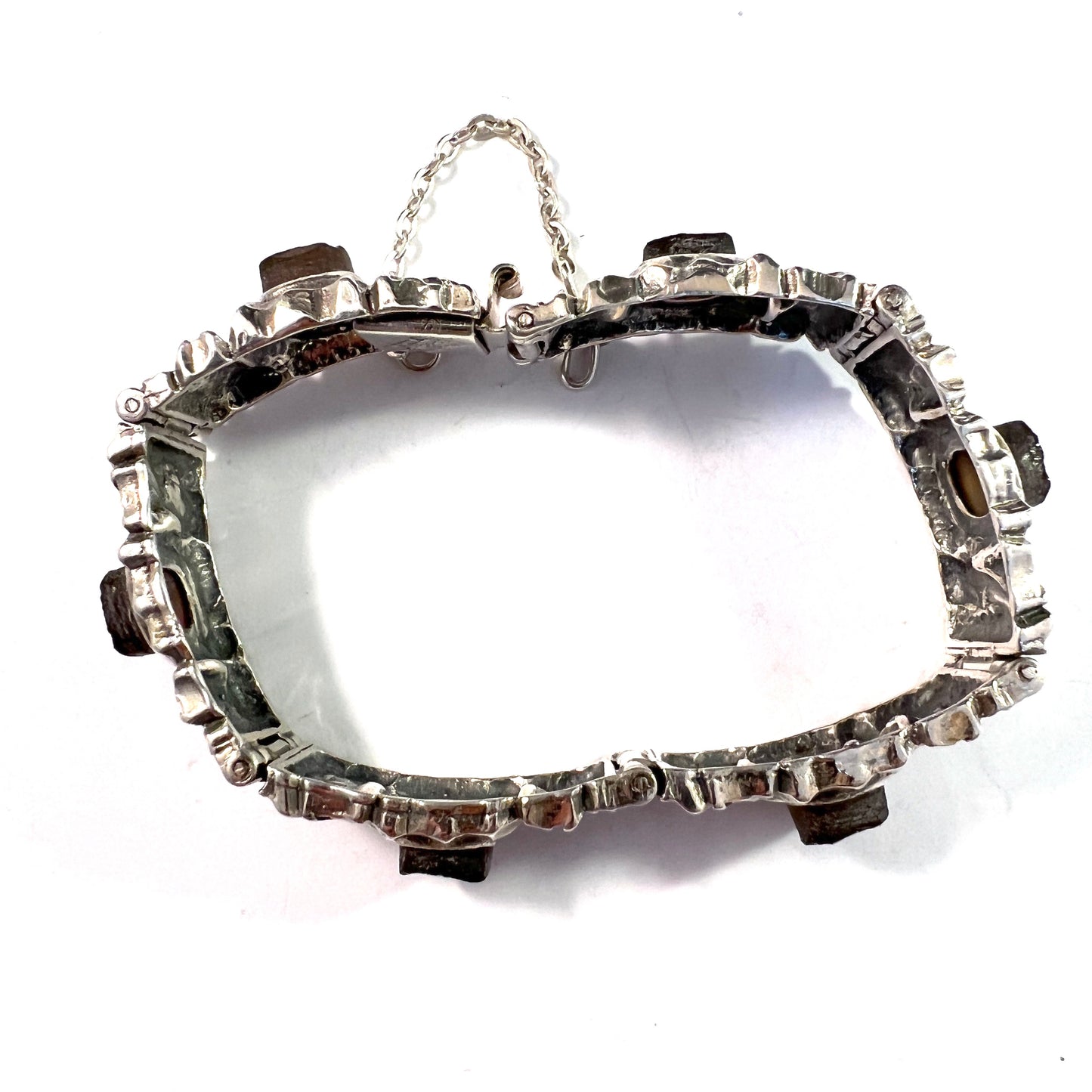 Pentti Sarpaneva for Turun Hopea Finland 1973. Vintage Silver Quartz Bracelet. Signed.