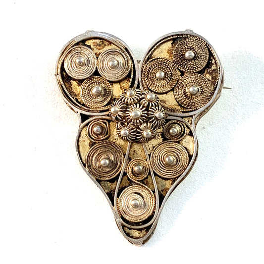 Nils Smedman, Sweden 1810-45 Georgian Solid Silver Traditional Brooch.