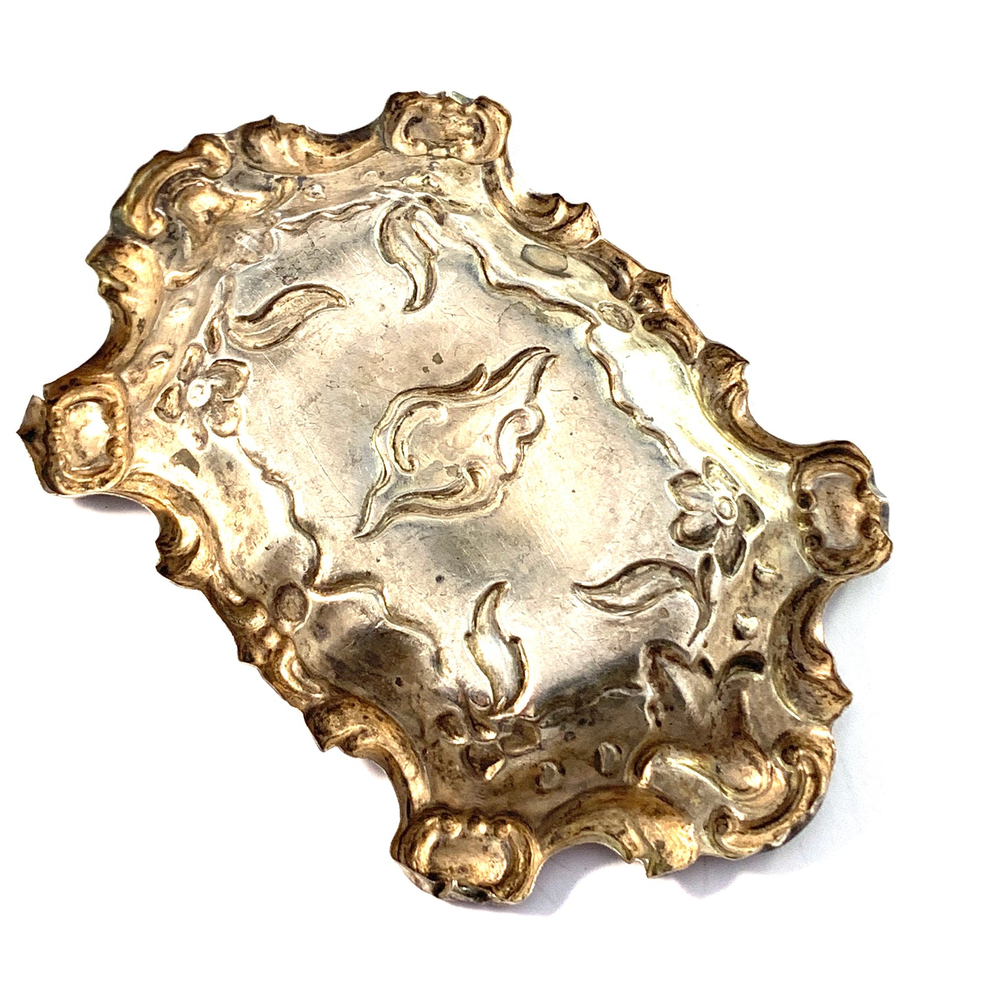 JPE, Sweden year 1855. Victorian Sterling Silver Trinket Needle Jewelry Tray