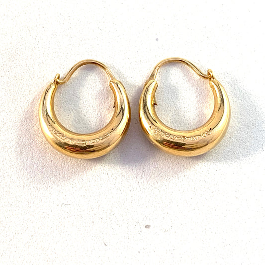 G Dahlgren, Sweden 1956 Mid Century 18k Gold Earrings