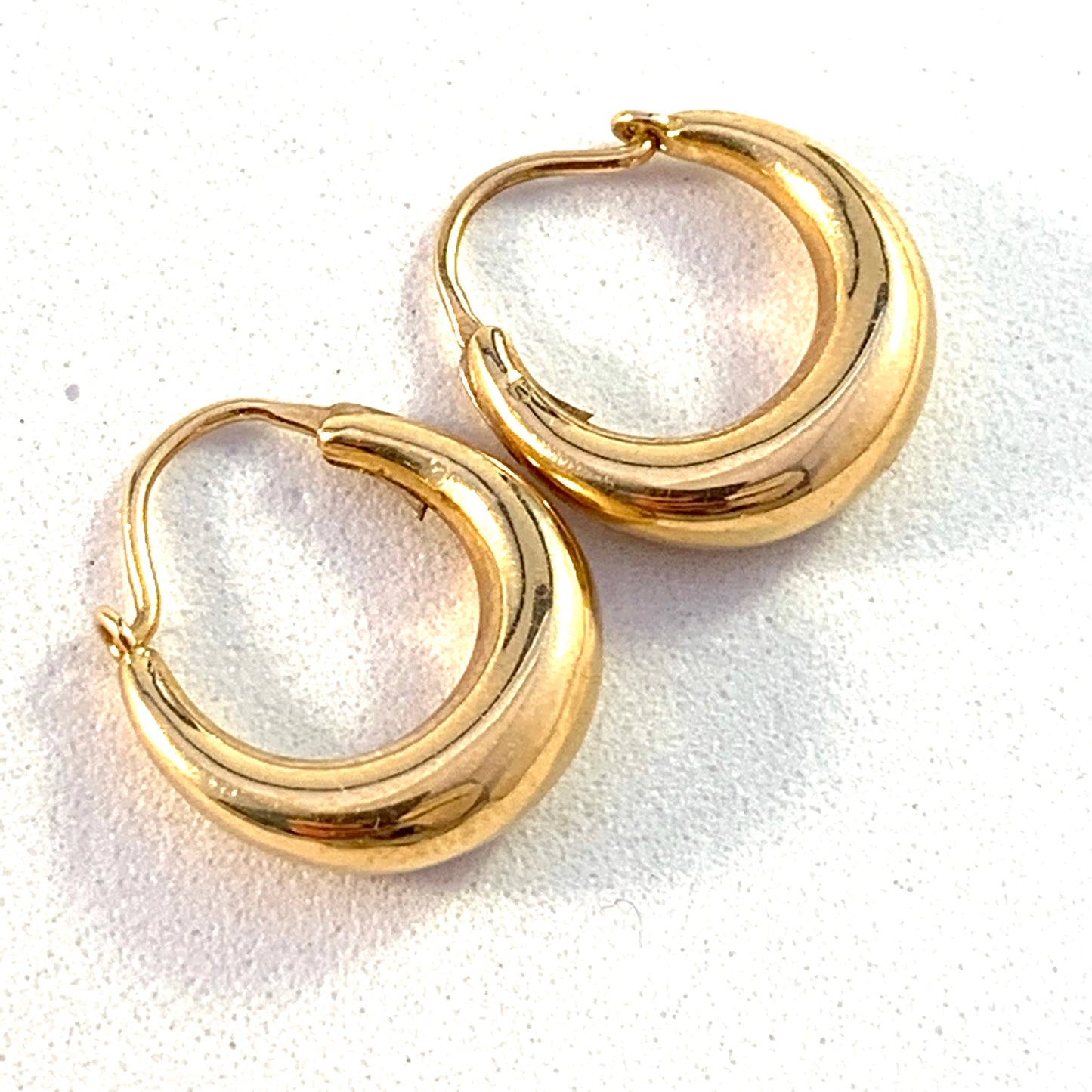 G Dahlgren, Sweden 1956 Mid Century 18k Gold Earrings