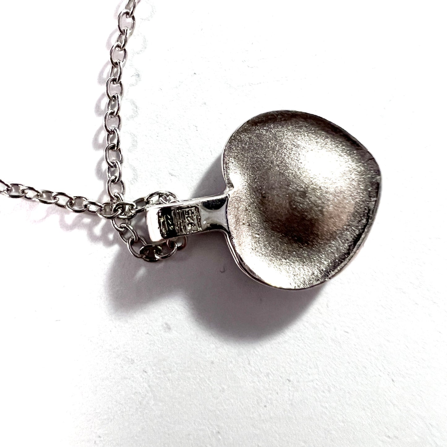 Finnfeelings, Finland Vintage Sterling Silver CZ Eye of the Soul Pendant Necklace.