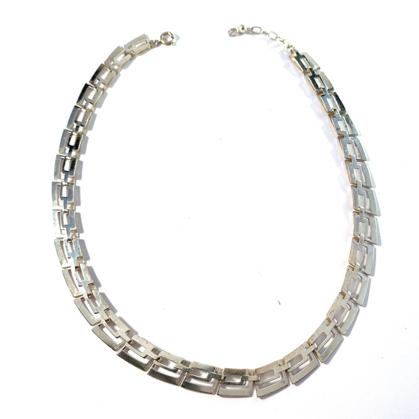 Friedrich Binder, Germany c 1960s Solid Silver Necklace.