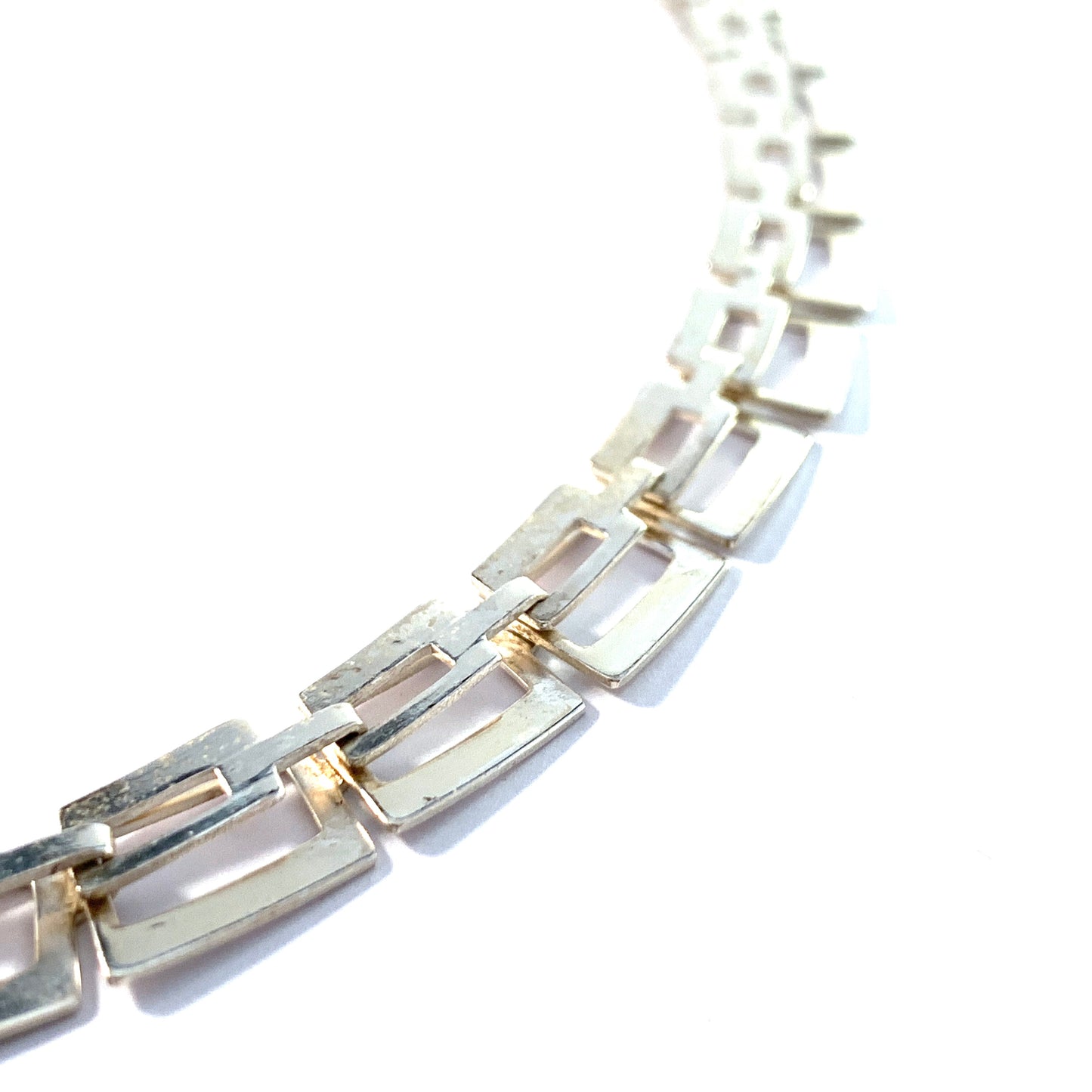 Friedrich Binder, Germany c 1960s Solid Silver Necklace.