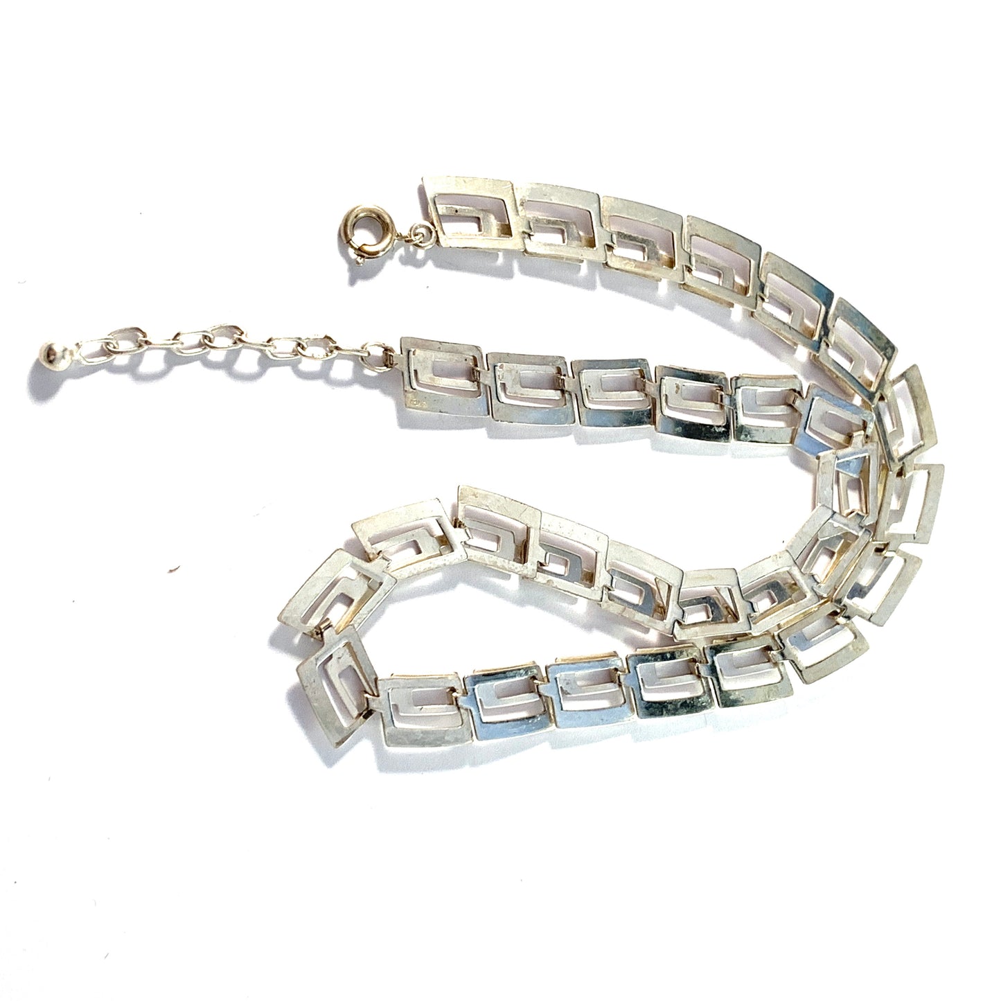 Friedrich Binder, Germany c 1960s Solid Silver Necklace.