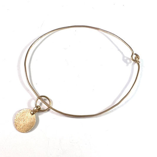 Vintage 14/18k Gold Wire Charm Bracelet.