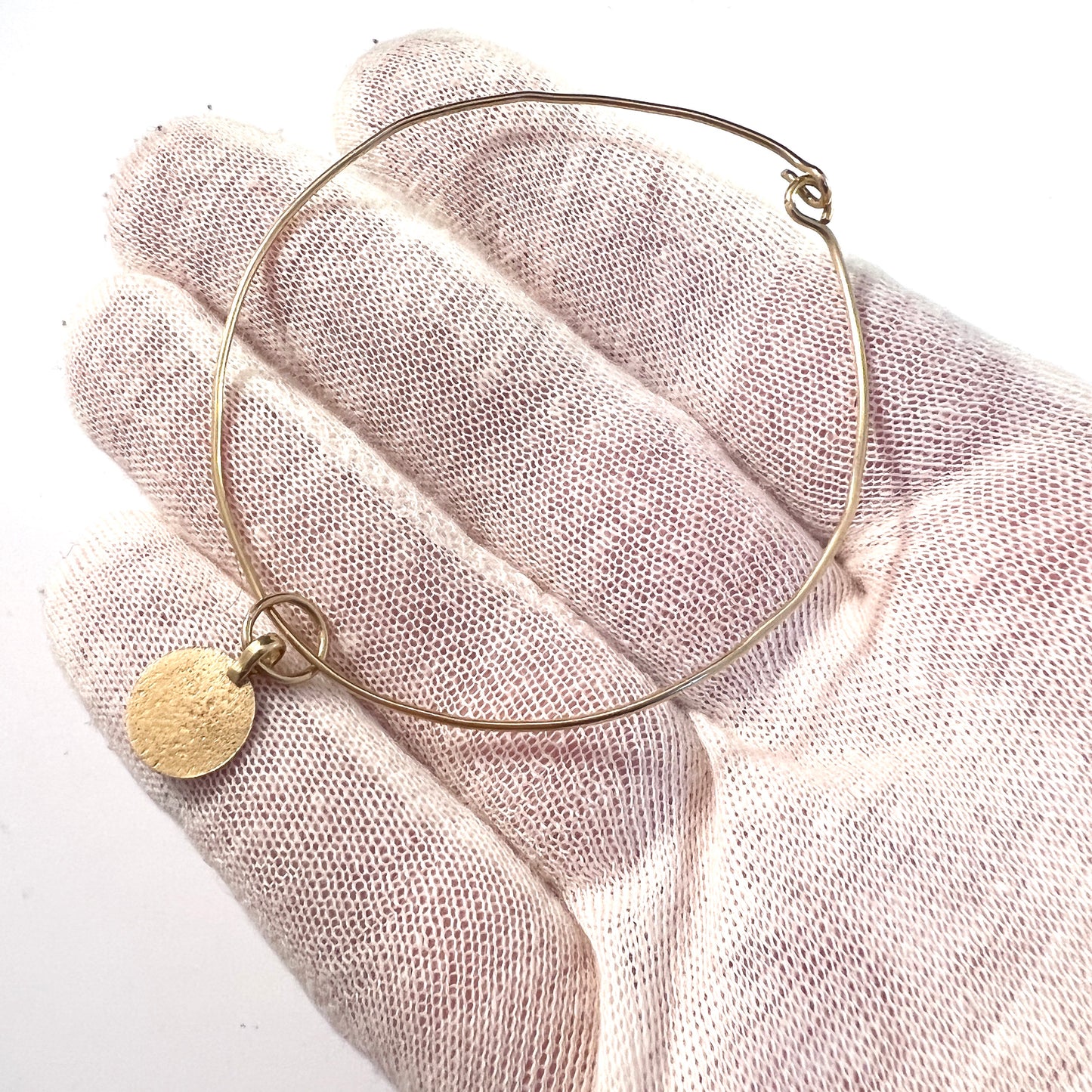 Vintage 14/18k Gold Wire Charm Bracelet.