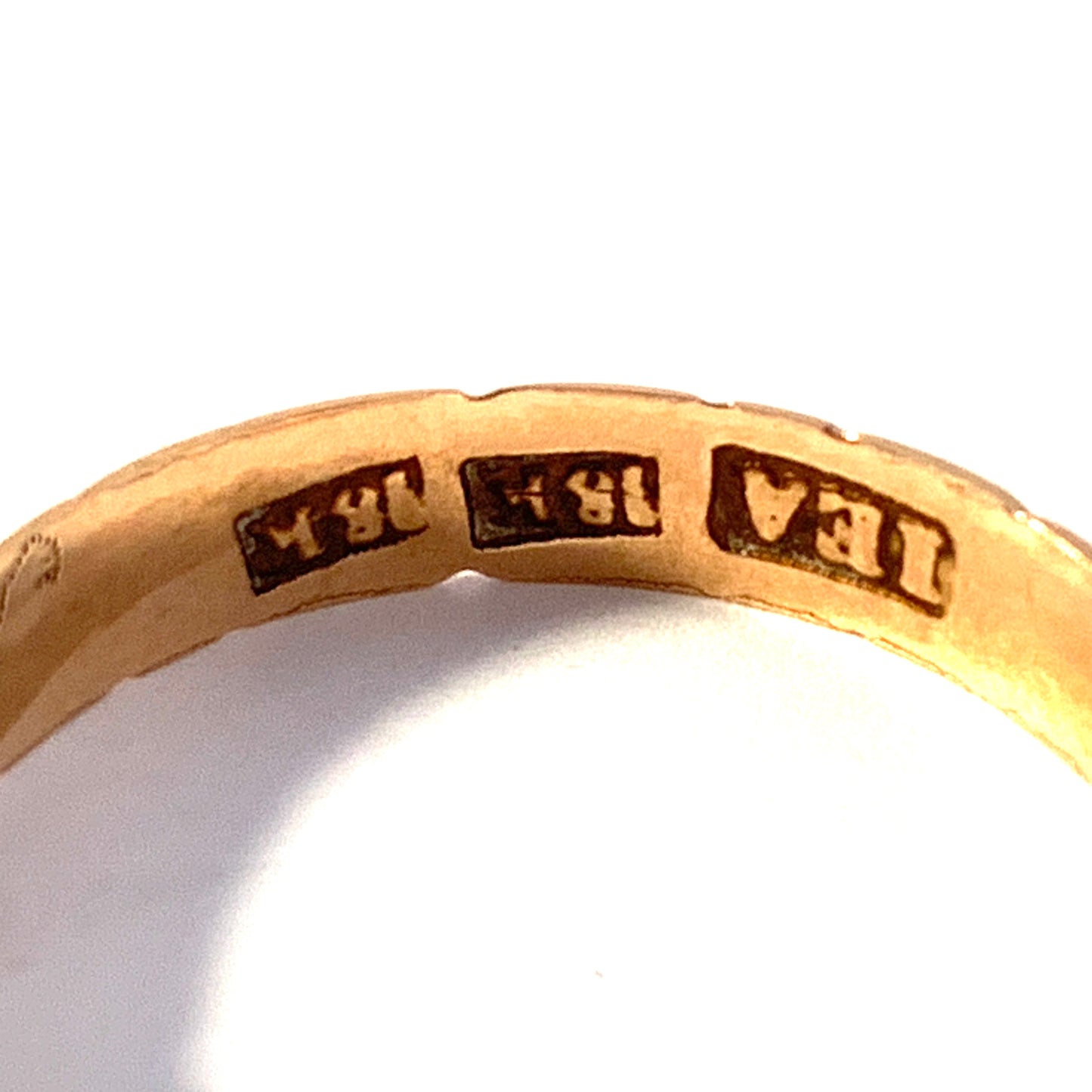 Johan Erik Åhlen, Sweden 1830s Antique 18k Gold Wedding Band Ring.