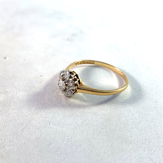 G Dahlgren, Sweden 1927. 18k Gold 0.5ctw Diamond Engagement Ring