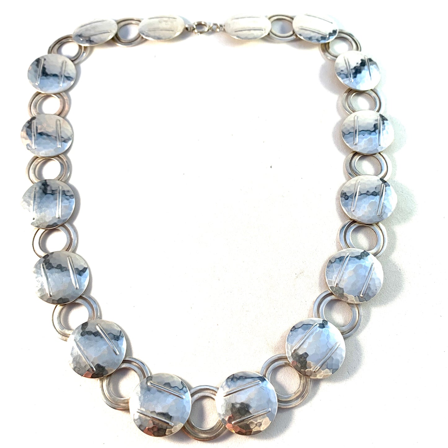 Germany Mid Century 1950-60s Solid 835 Silver Necklace.
